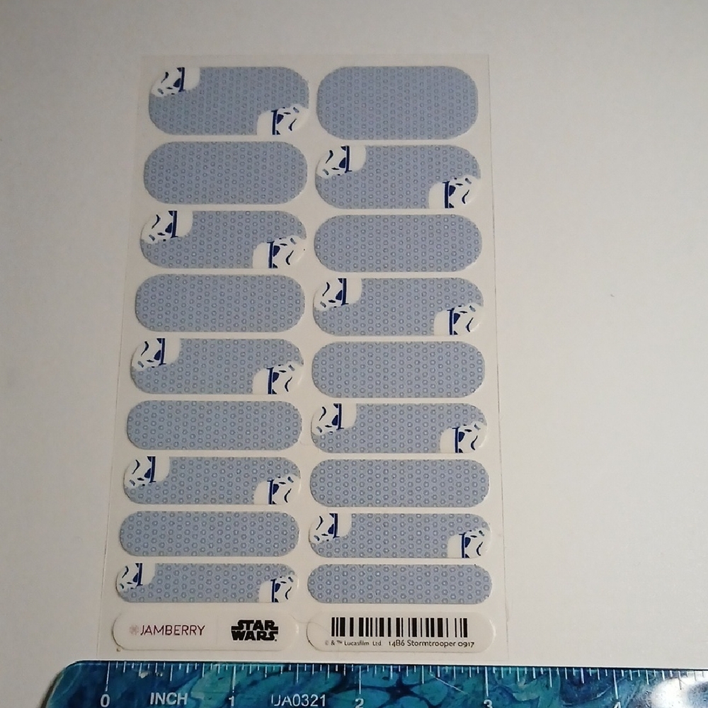 Jamberry Star Wars Stormtrooper Blue and White Nail Wraps